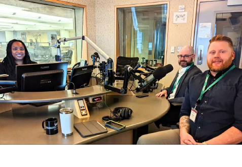 expert panel at Minnesota Public Radio recording space
